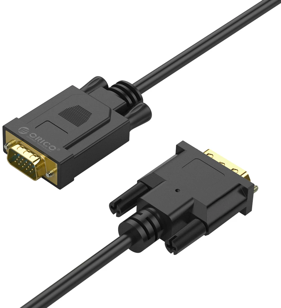 Orico XD-DITV cable DVI 24+1 VGA Full HD adapter 5 m - juodas