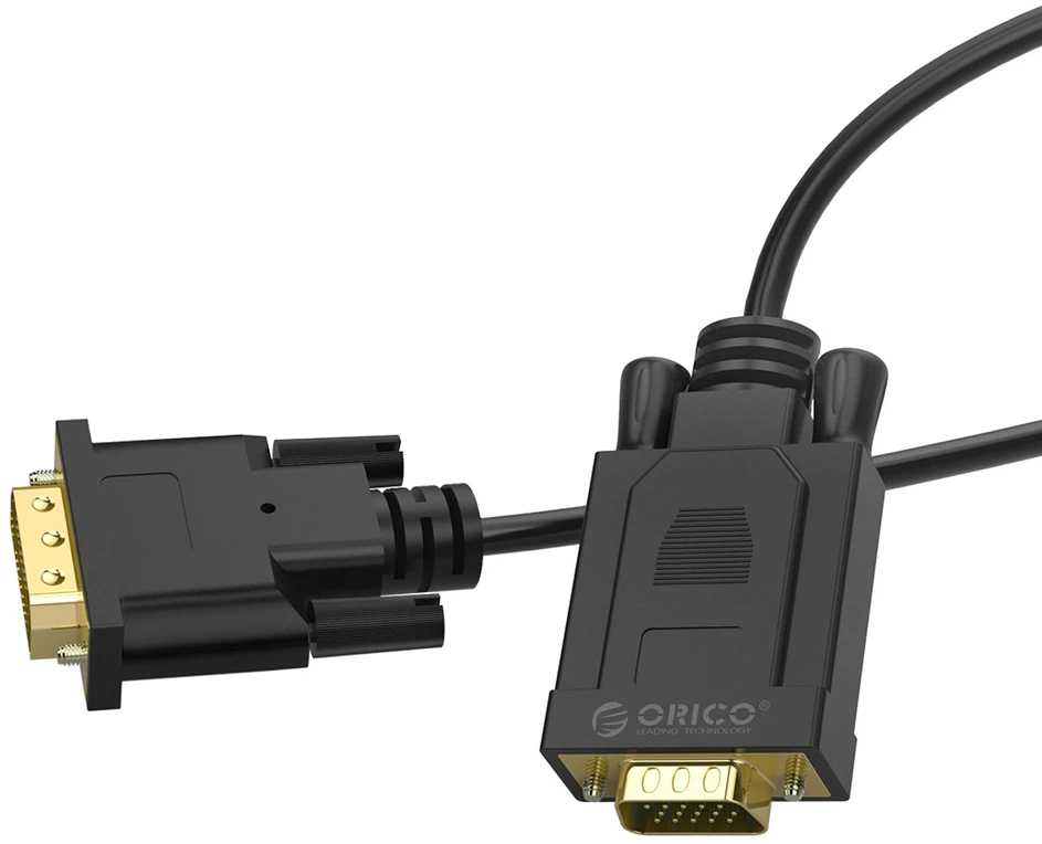 Orico XD-DITV cable DVI 24+1 VGA Full HD adapter 5 m - juodas