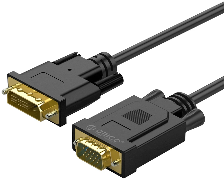 Orico XD-DITV cable DVI 24+1 VGA Full HD adapter 5 m - juodas