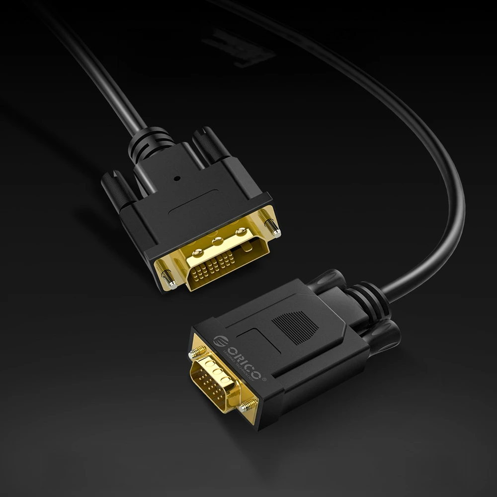 Orico XD-DITV cable DVI 24+1 VGA Full HD adapter 5 m - juodas