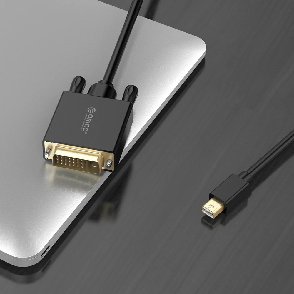 Orico XD-MDTD Mini DisplayPort į DVI Full HD 60 Hz kabelis 3 m - Juodas