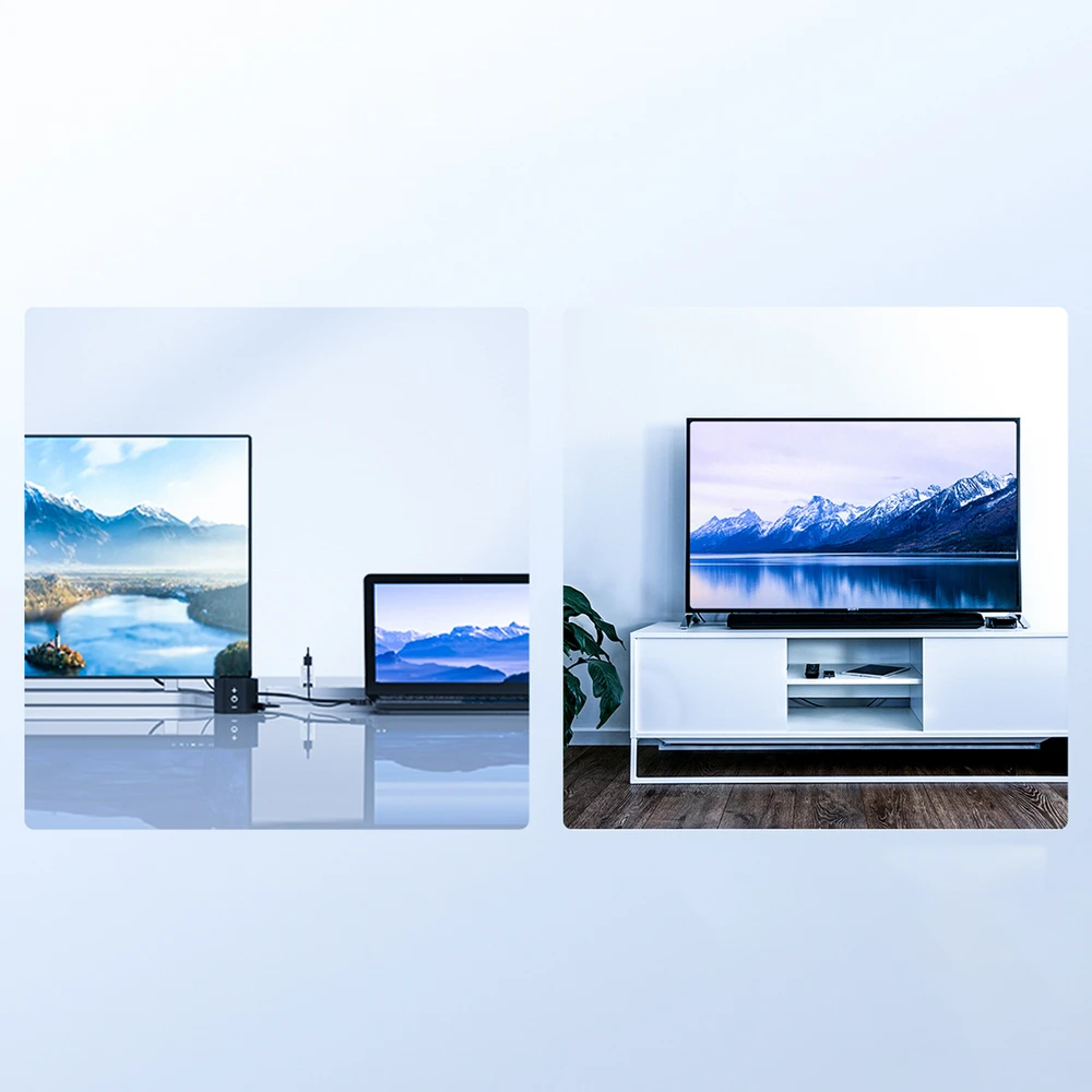 Orico XD-VATH VGA ir mini lizdo 3,5 mm į HDMI „Full HD 60 Hz“ kabelis su USB maitinimu 5 m - juodas