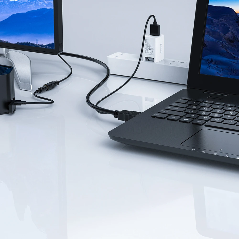 Orico XD-VATH VGA ir mini lizdo 3,5 mm į HDMI „Full HD 60 Hz“ kabelis su USB maitinimu 5 m - juodas