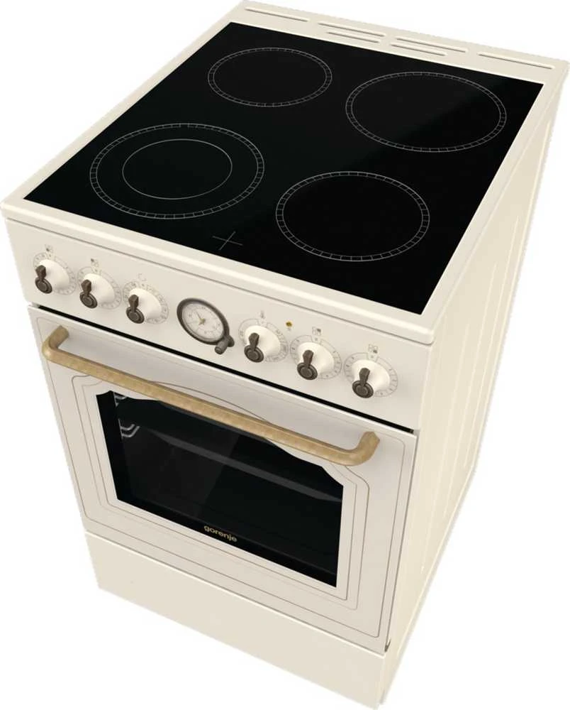 Gorenje | Cooker | GECS5B70CLI | Hob type Vitroceramic | Oven type Electric | rusvai gelsvas | Plotis 50 cm | Gylis 59.4 cm | 70 L