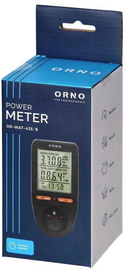 Orno Energy skaičiuotuvas with LCD display color juodas (OR-WAT-435/B)