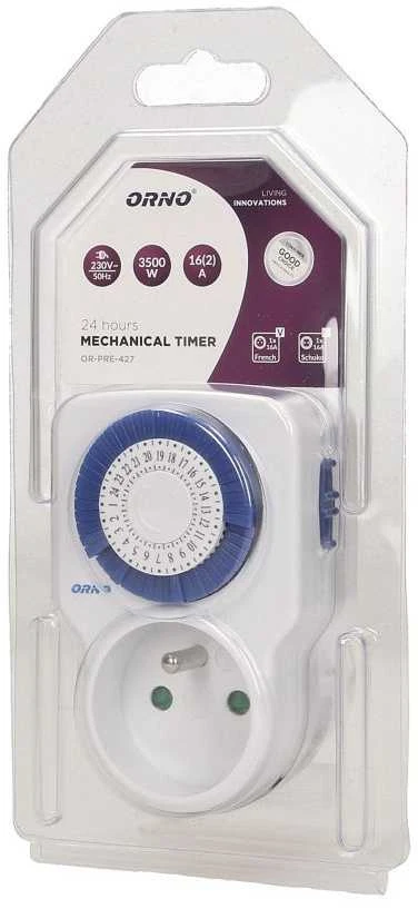 Orno Mini 24 valandų mechaninis laikmatis, 3500 W (OR-PRE-427)