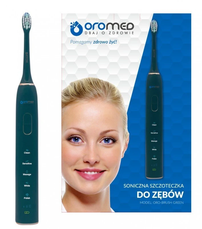 Elektrinis dantų šepetėlis Oromed Oro-Brush, Žalias