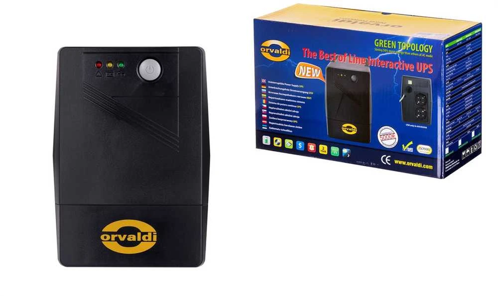 ORVALDI 450 LED 450VA / 240W 2 lizdai Schuko LED bat 5 min.