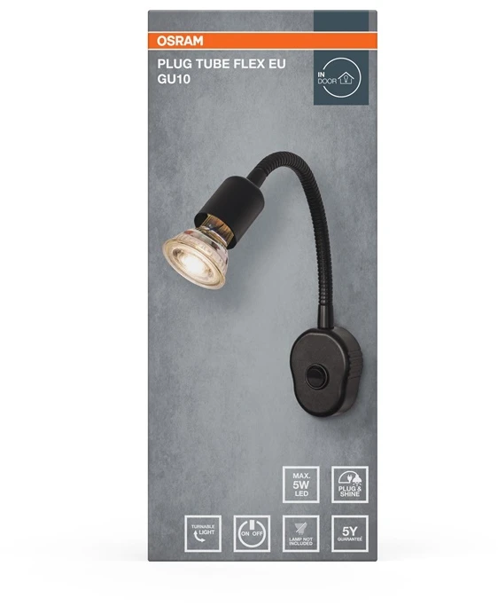 Osram GU10 juodas wall-mounted night light
