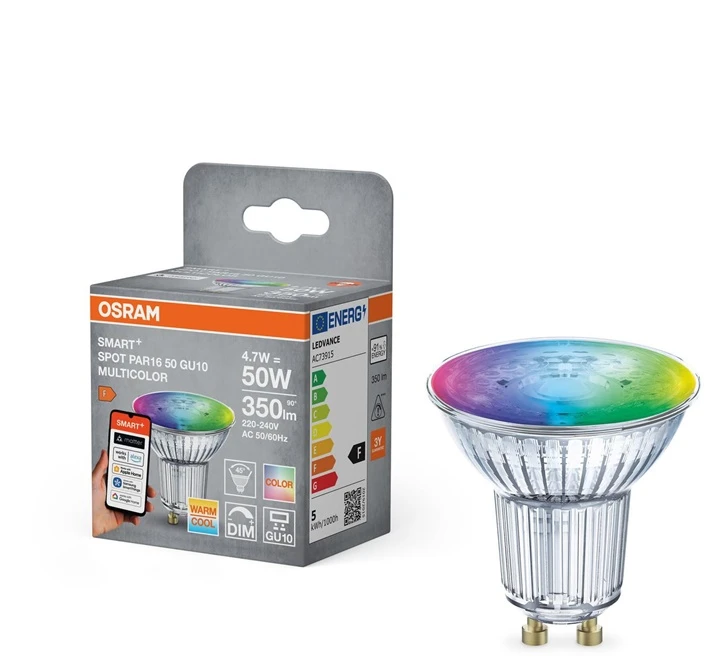 Osram Išmanioji LED lempa SMART WIFI, GU10, 5W, 350lm, RGB
