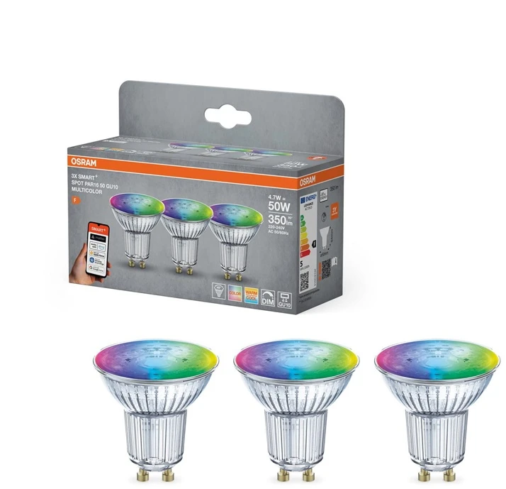 Osram Išmanioji LED lempa SMART WIFI, GU10, 5W, 350lm,RGBX3VNT