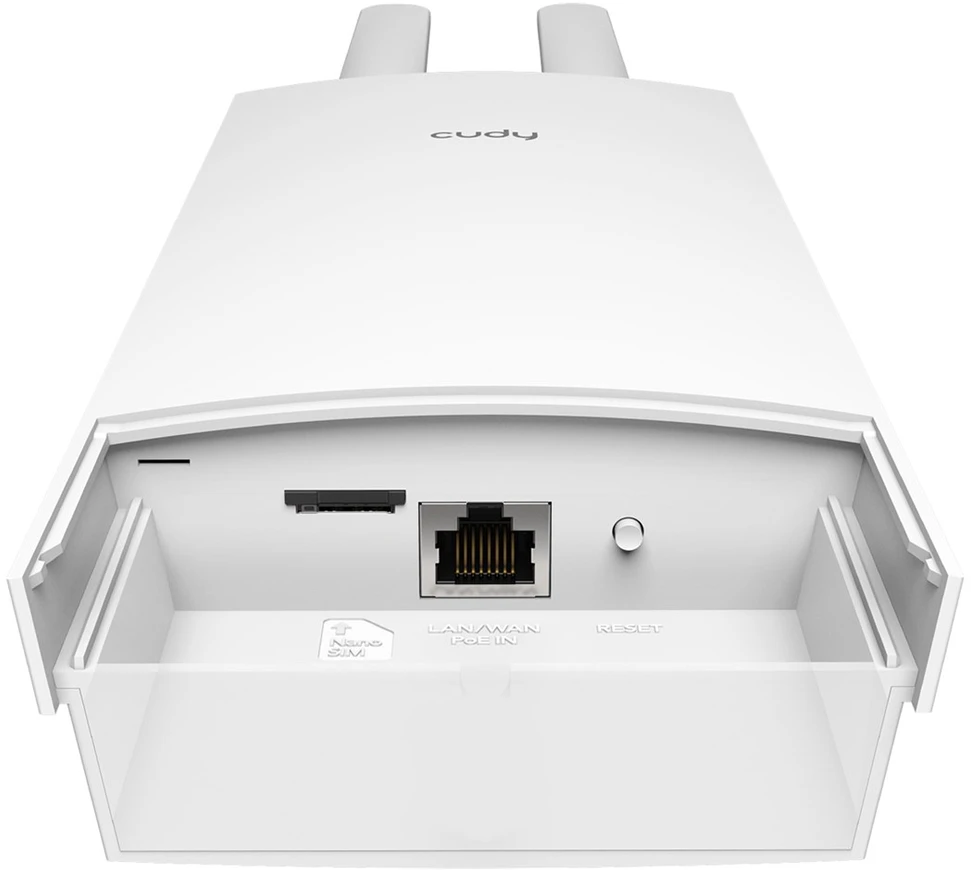 „Cudy“ vidinis/išorinis 4G Cat 6 AC1200 Wi-Fi maršrutizatorius, LT700 lauko 1.0 belaidis maršrutizatorius, gigabito eterneto dviejų dažnių (2,4 GHz / 5 GHz) Baltas