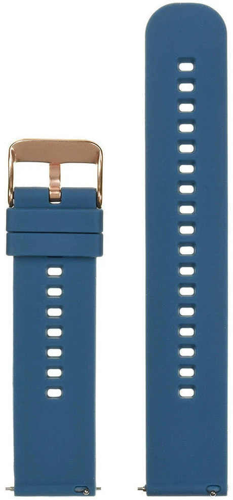 Pacific U27 guminis laikrodžio dirželis - navy mėlynas/rosegold - 20mm