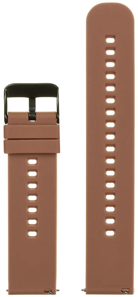 Pacific U27 rubber watch strap - ruda/juodas - 20mm
