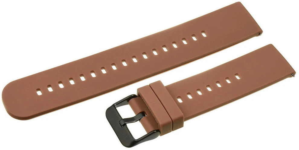 Pacific U27 rubber watch strap - ruda/juodas - 20mm