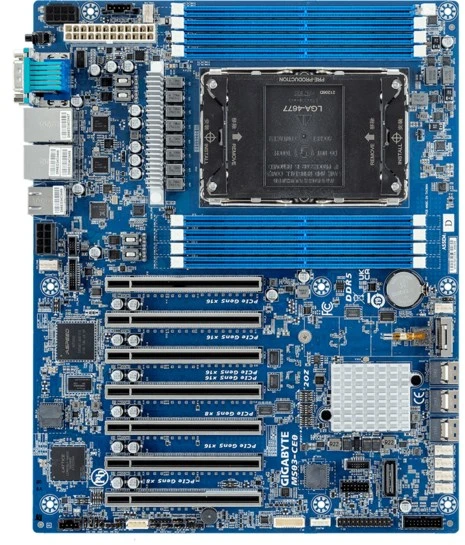 Pagrindinė plokštė - „Gigabyte MS03-CE0“ 1x LGA4677 „Intel Xeon Max“ „Intel Xeon Scalable Gen 4/5“ „Intel C741“
