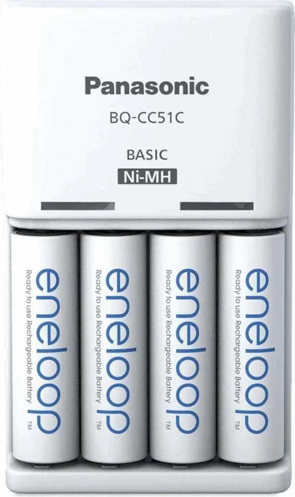 Baterija charger PANASONIC Eneloop Basic BQ-CC51 + 4x AA 2000 mAh (K-KJ51MCD40E)