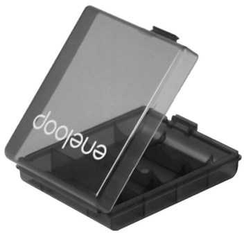 Įkraunamos baterijos PANASONIC ENELOOP PRO AA 2500 mAh 4 vnt. + dėklas (BK-3HCDE/4CP+DĖKLAS)