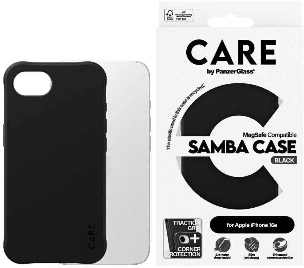 Panzer Glass CARE by PanzerGlass Fashion MagSafe iPhone 16e dėklas telefonui juodos spalvos