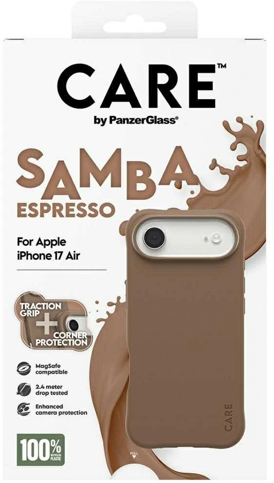„Panzer Glass CARE by PanzerGlass“ madingas „Samba MagSafe“ dėklas, skirtas „iPhone Air“ – rudas