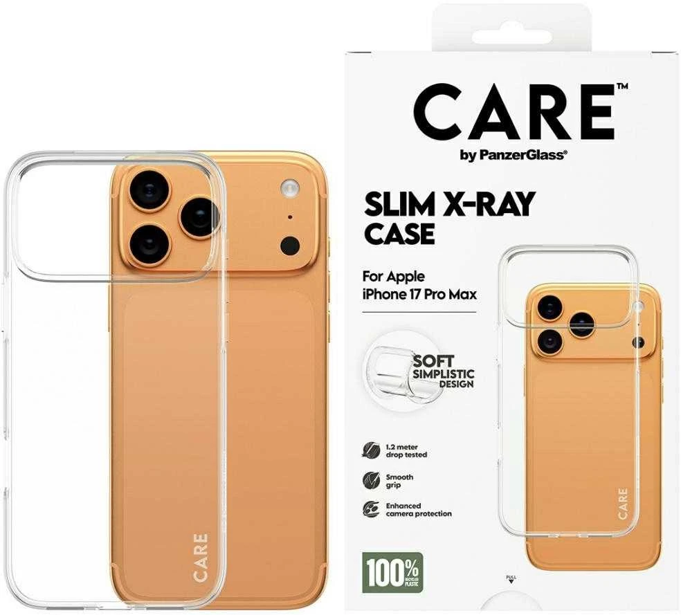 Panzer Glass „CARE by PanzerGlass“ madingas minkštas „X-Ray“ dėklas, skirtas „iPhone 17 Pro Max“ – permatomas