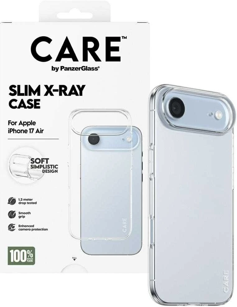 „Panzer Glass CARE by PanzerGlass“ madingas minkštas „X-Ray“ dėklas, skirtas „iPhone Air“ – permatomas