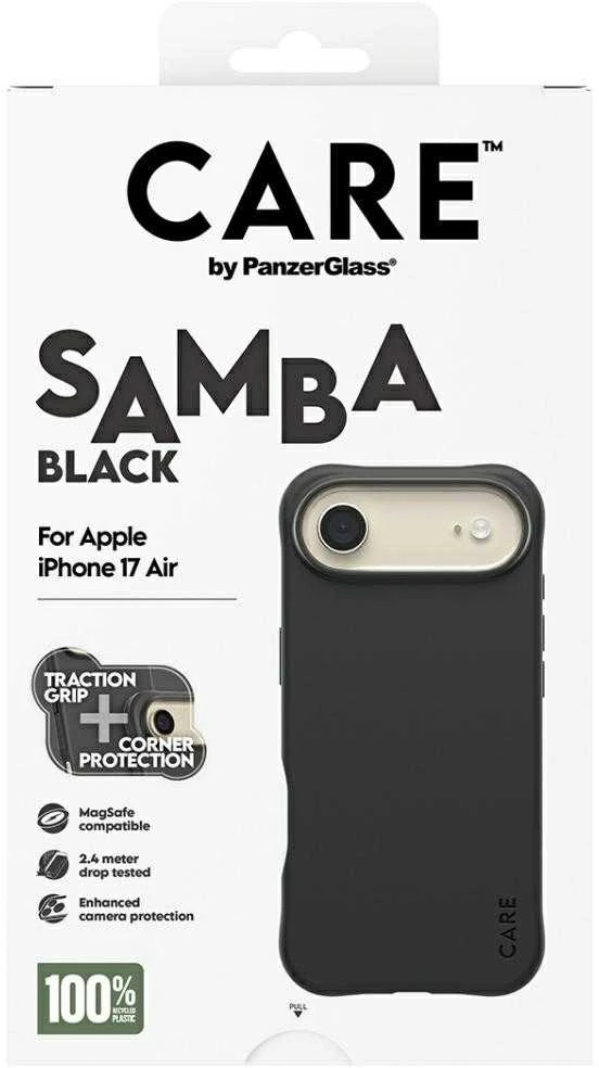 „Panzer Glass CARE by PanzerGlass“ madingas „Samba MagSafe“ dėklas, skirtas „iPhone Air“ – Juodas