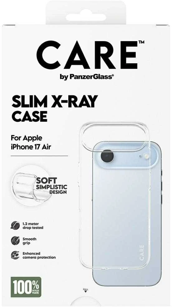 „Panzer Glass CARE by PanzerGlass“ madingas minkštas „X-Ray“ dėklas, skirtas „iPhone Air“ – permatomas