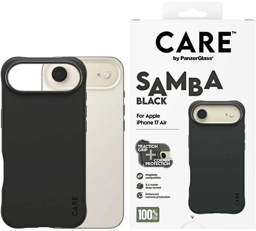 „Panzer Glass CARE by PanzerGlass“ madingas „Samba MagSafe“ dėklas, skirtas „iPhone Air“ – Juodas