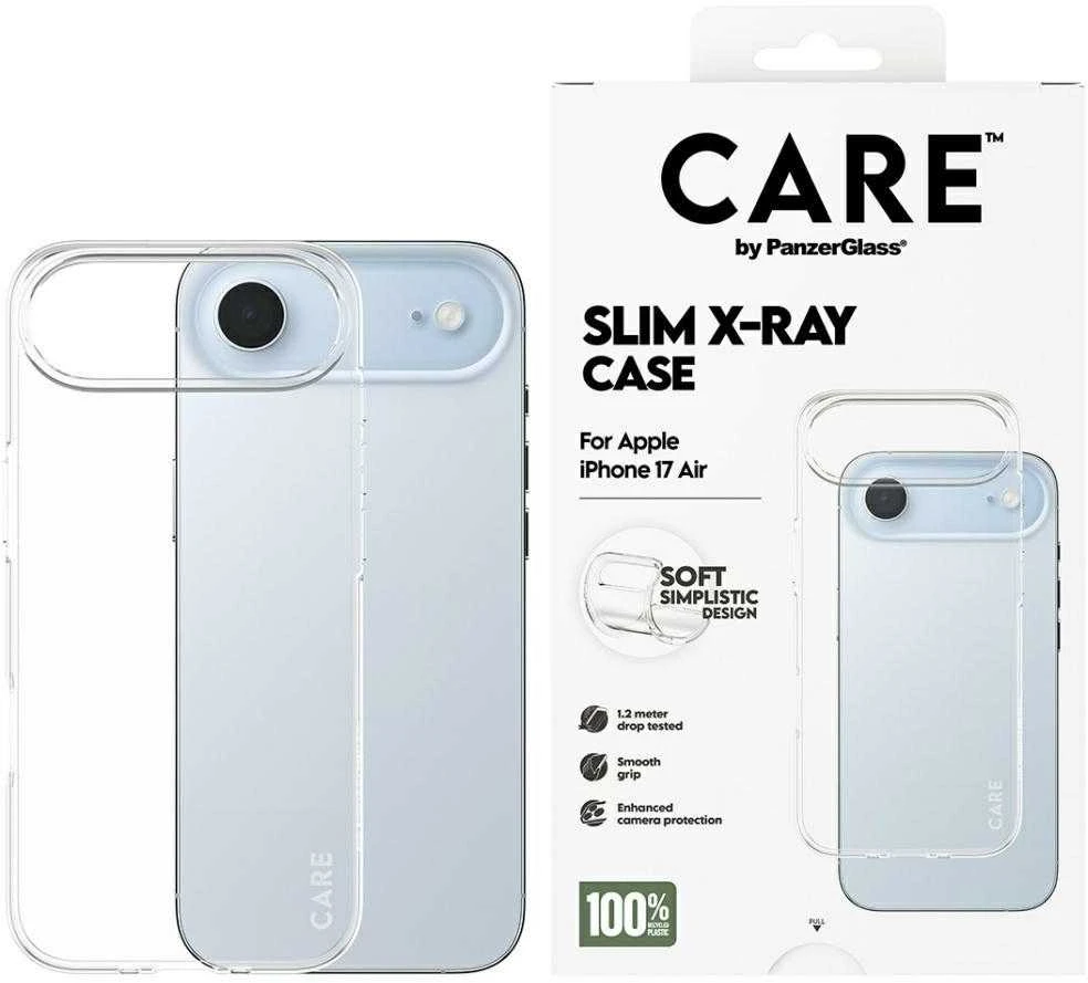 „Panzer Glass CARE by PanzerGlass“ madingas minkštas „X-Ray“ dėklas, skirtas „iPhone Air“ – permatomas