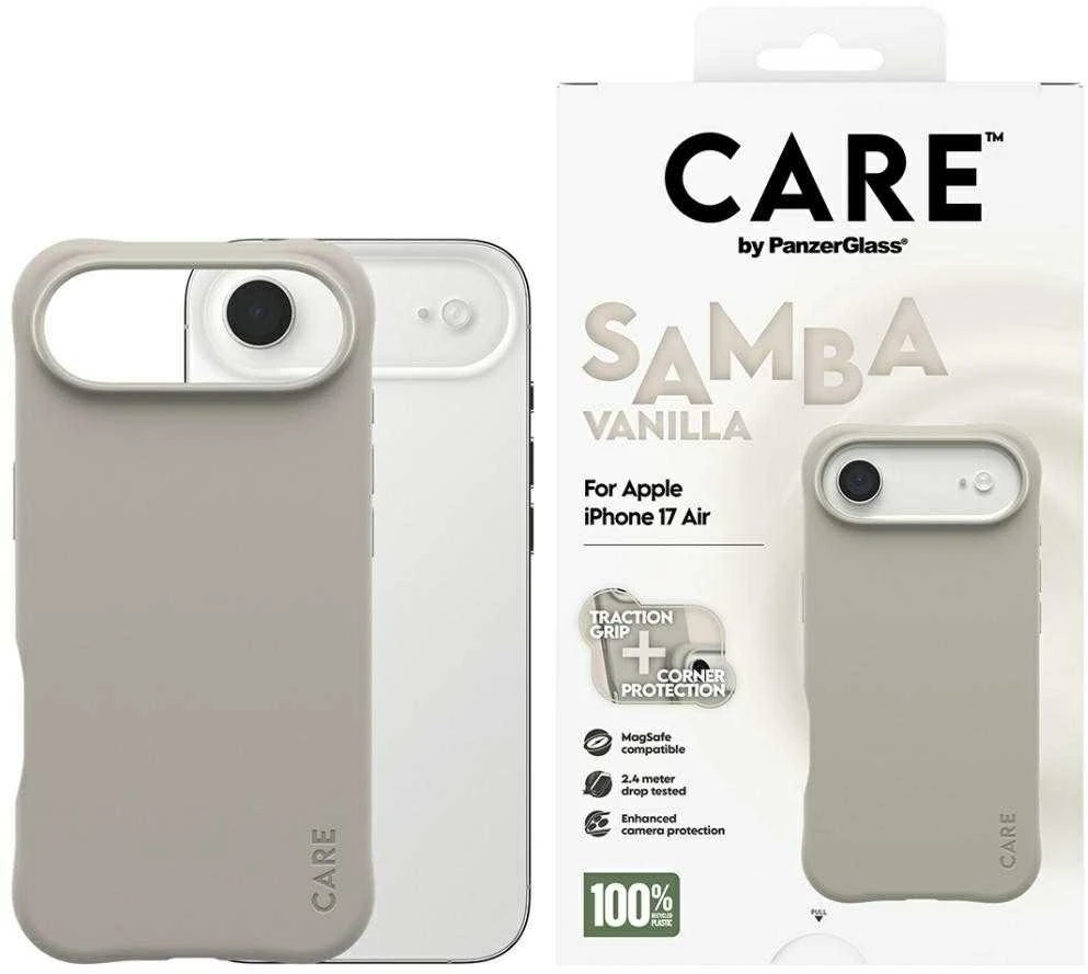 „Panzer Glass CARE by PanzerGlass“ madingas „Samba MagSafe“ dėklas, skirtas „iPhone Air“ – pilkas