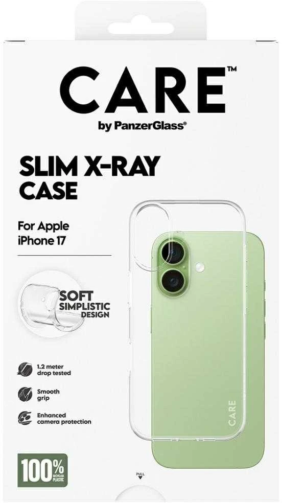 „Panzer Glass CARE by PanzerGlass“ madingas minkštas „X-Ray“ dėklas, skirtas „iPhone 17“ – permatomas