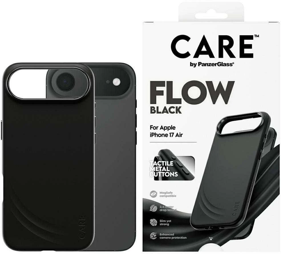 „Panzer Glass CARE by PanzerGlass“ su „FLOW MagSafe“ dėklu, skirtu „iPhone Air“ – Juodas