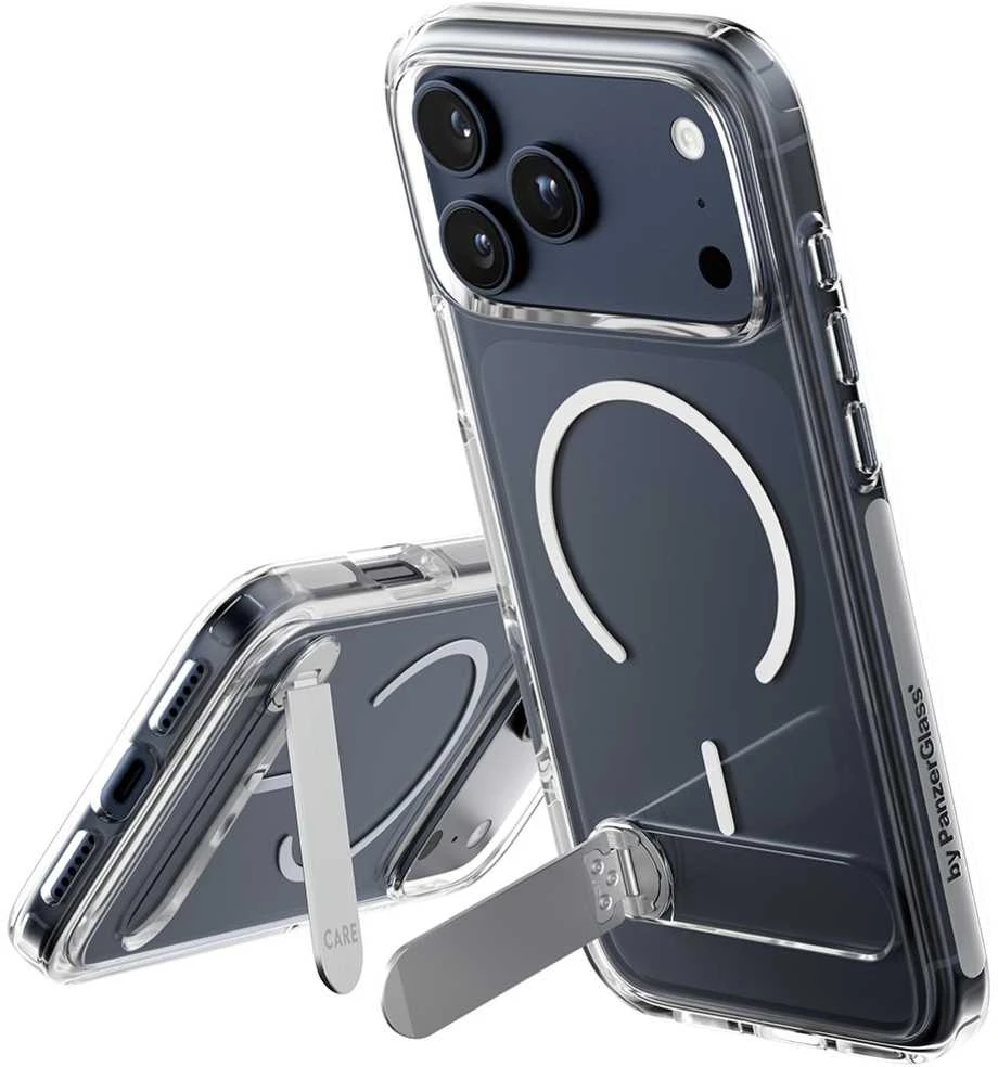 „Panzer Glass CARE by PanzerGlass“ apsauginis dėklas su „MagSafe“ laikikliu, skirtas „iPhone 17 Pro Max“ – skaidrus
