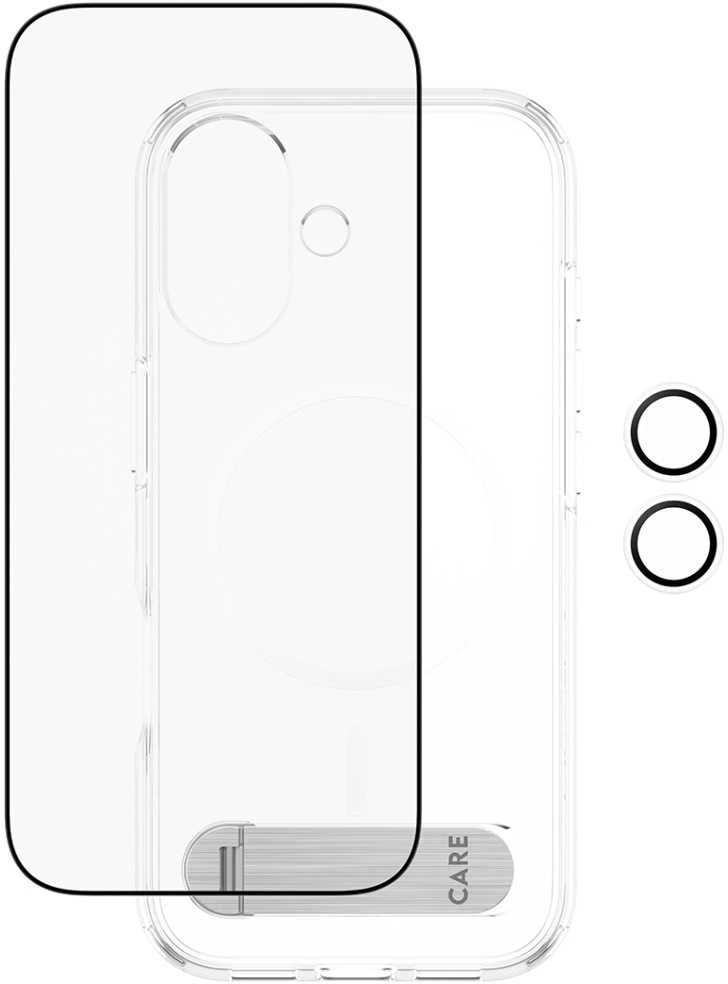 Panzer Glass „CARE by PanzerGlass Feature Kick 3in1“ dėklas + stiklas + objektyvas, skirtas „iPhone 17“