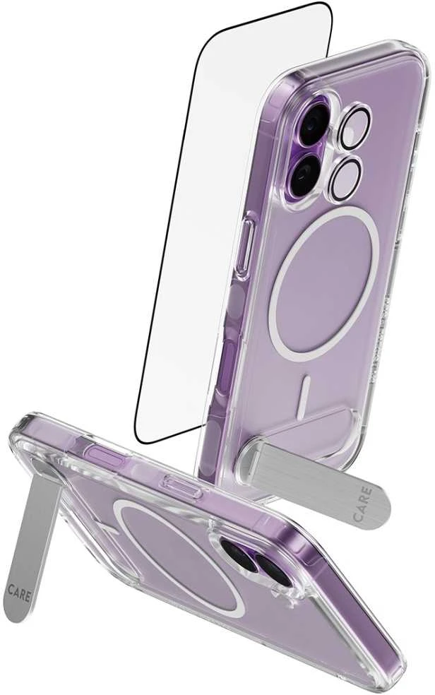 Panzer Glass „CARE by PanzerGlass Feature Kick 3in1“ dėklas + stiklas + objektyvas, skirtas „iPhone 17“