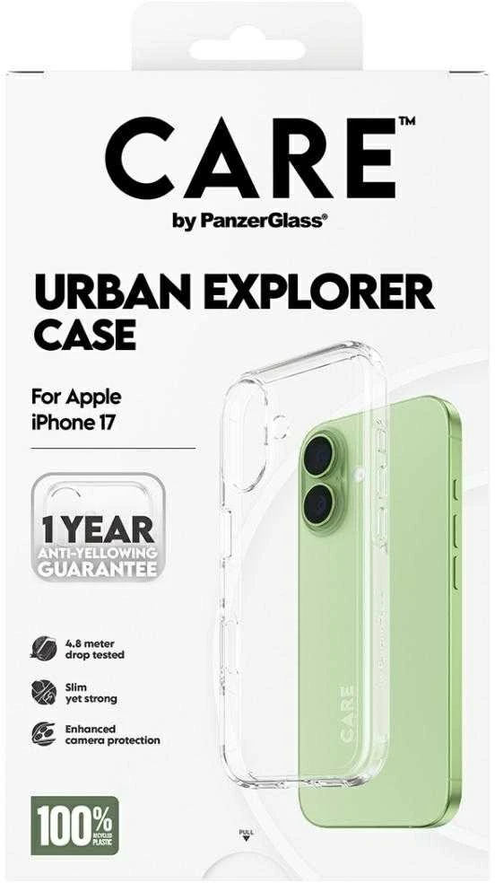 „Panzer Glass CARE by PanzerGlass Flagship Urban Explorer“ dėklas su skaidriu rėmeliu, skirtas „iPhone 17“ – permatomas