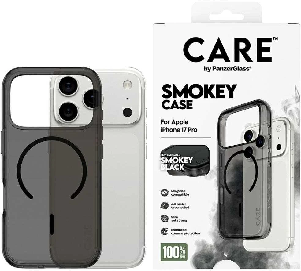 „Panzer Glass CARE by PanzerGlass“ flagmano „Urban Explorer“ dėklas su „Juodas MagSafe“, skirtas „iPhone 17 Pro“ - Juodas