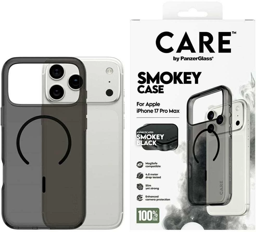 „Panzer Glass CARE by PanzerGlass“ flagmano „Urban Explorer“ dėklas su „Juodas MagSafe“, skirtas „iPhone 17 Pro Max“ - Juodas