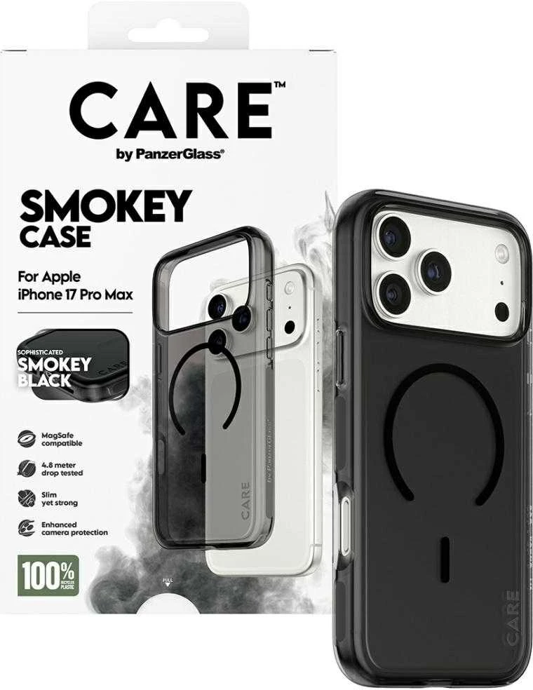 „Panzer Glass CARE by PanzerGlass“ flagmano „Urban Explorer“ dėklas su „Juodas MagSafe“, skirtas „iPhone 17 Pro Max“ - Juodas