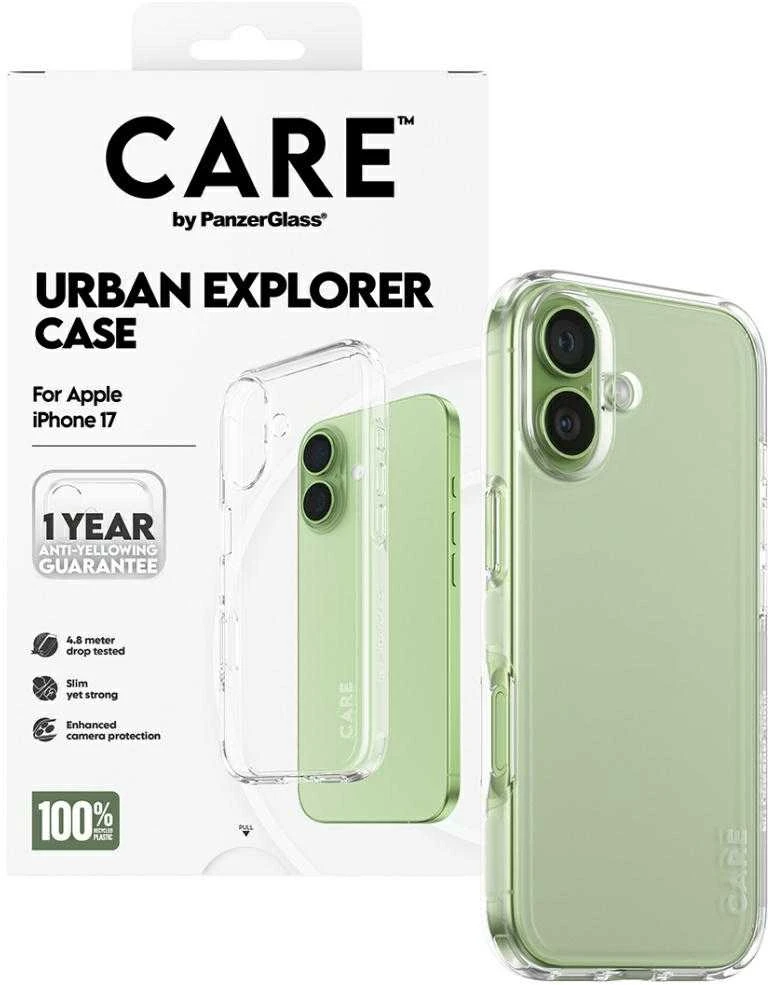 „Panzer Glass CARE by PanzerGlass Flagship Urban Explorer“ dėklas su skaidriu rėmeliu, skirtas „iPhone 17“ – permatomas