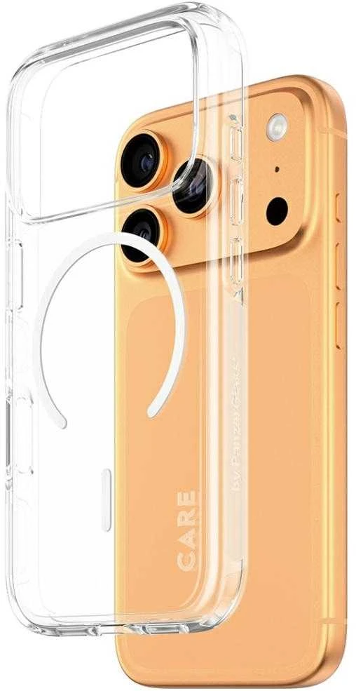 „Panzer Glass CARE by PanzerGlass Flagship Urban Explorer“ dėklas su „Baltas MagSafe“, skirtas „iPhone 17 Pro“ – permatomas