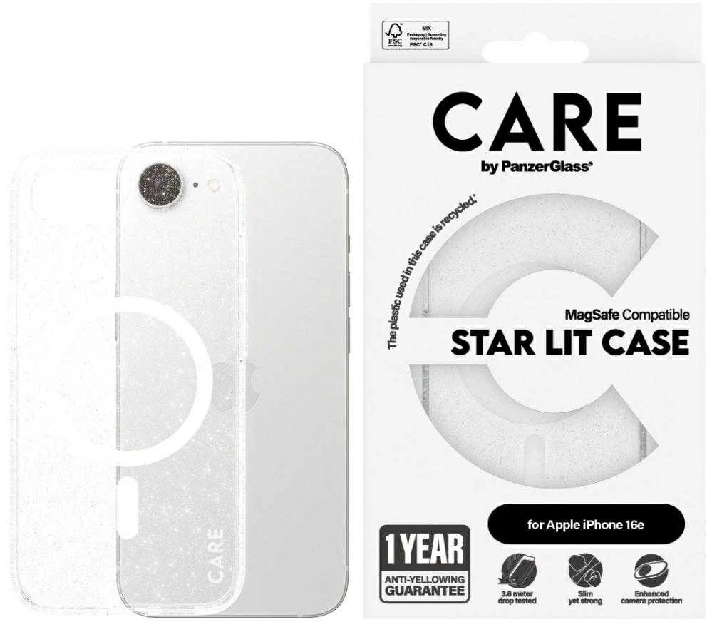 Panzer Glass CARE by PanzerGlass Flagship Urban Combat StarLight Baltas MagSafe iPhone 16e dėklas telefonui skaidrus