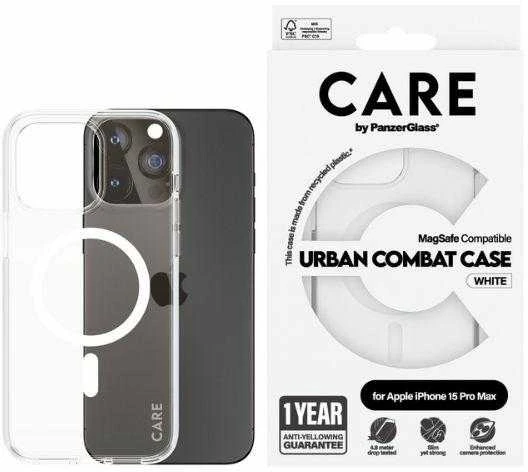 Panzer Glass Dėklas CARE by PanzerGlass Flagship UrbanCombat Case iPhone 15 Pro Max 6,7" MagSafe balta/baltas 1420