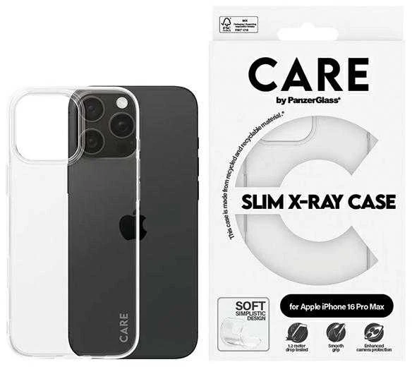 Panzer Glass CARE by PanzerGlass X-Ray Soft Basic Apple iPhone 16 Pro Max 6.9" dėklas telefonui skaidrus/Transparent 1444