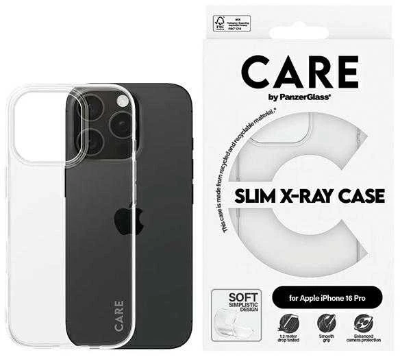 Panzer Glass CARE by PanzerGlass X-Ray Soft Basic Apple iPhone 16 Pro 6.3" dėklas telefonui skaidrus/Transparent 1442