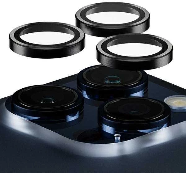 Panzer Glass PanzerGlass™ lankeliai fotoaparato objektyvo apsauga iPhone 15 Pro | 15 Pro Max | Juodas Metalas