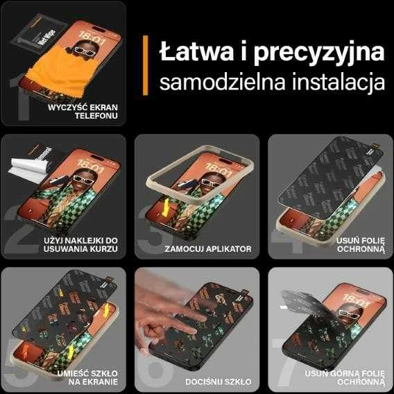Panzer Glass PanzerGlass | Ekrano apsauga | Apple | IPhone 15 Pro Max | Stiklas | Skaidrus | Itin platus prigludimas, atsparus įbrėžimams, apsauga nuo kritimo, pridedamas „EasyAligner“.