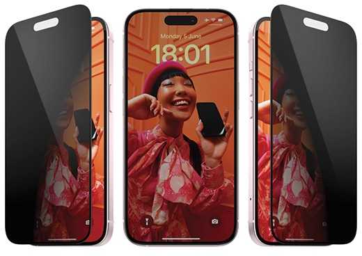 Panzer Glass PanzerGlass Privacy Bundle 3in1 dėklas telefonui skaidrus Case + Privacy Glass + Camera Protector Apple iPhone 15 Pro