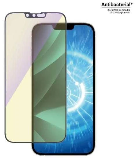 Panzer Glass PanzerGlass | Ekrano apsauga | Apple | iPhone 14 Plus/13 Pro Max | Stiklas | Juodas | Itin platus pritaikymas; Atsparus įbrėžimams; Atsparus smūgiams; Lengvas montavimas; Anti-mėlynas šviesa; Akių apsauga; Deimantų stiprumas; Antibakterinis; Atsparus pirštų atspaudams | Anti-mėlynas Šviesa